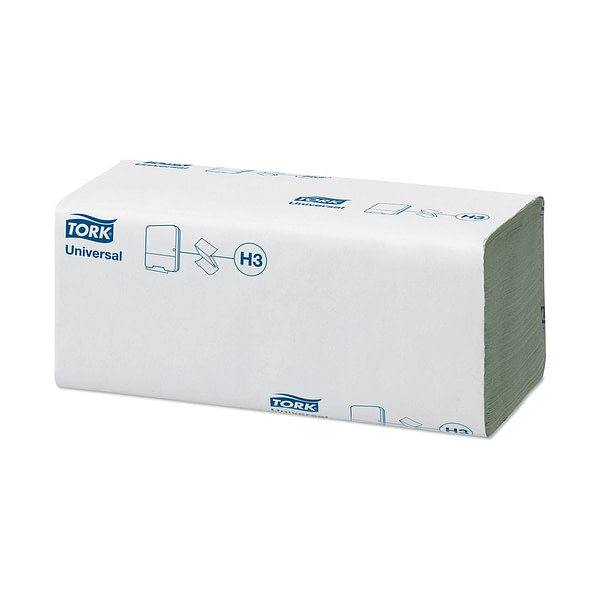 Tork Universal Green Singlefold (H3) zöld hajtogatott kéztörlő, 1 rétegű