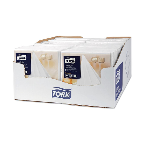 Tork LinStyle® fehér Dinner textilhatású szalvéta, 50 db/csomag